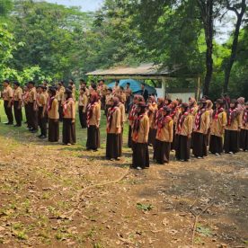 Proses Pelantikan Pramuka SMK Al-Munir