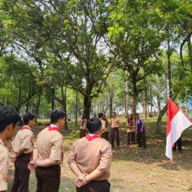 Proses Pelantikan Pramuka SMK Al-Munir