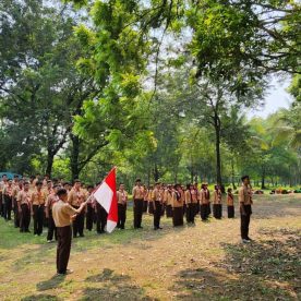 Proses Pelantikan Pramuka SMK Al-Munir