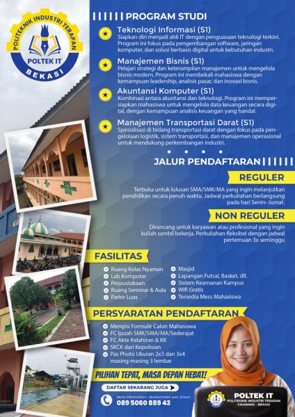 Politeknik Industri Terapan (POLTEK IT) Bekasi