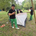 Kegiatan Pemasangan dan Pembagian Tenda