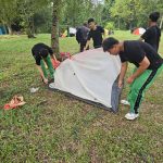 Kegiatan Pemasangan dan Pembagian Tenda